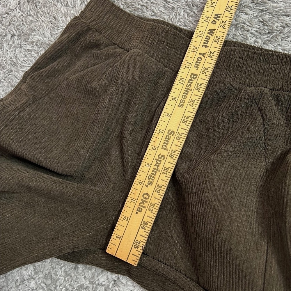 Halara High Waisted Pocket Straight Leg Brown M Baggy Mop Corduroy Casual Pants - Picture 8 of 9